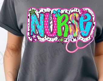 Preppy Nurse png design for shirt, Occupational png file, Designer png design, Nurse shirt png, Nurse shirt design, Png Sublimation Design