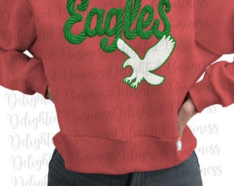 Eagles Mascot PNG, School Spirit Shirt Design, Eagle Sublimation PNG, Sports Team Graphic, Game Day Shirt, Digital Download