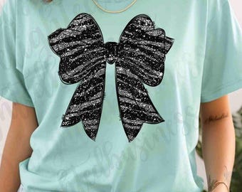 Black silver Coquette bow png file, black white bow png file, Png file download, Sublimation png file, bow png design, bow png design