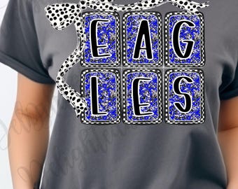 Eagles Mascot PNG, School Spirit Shirt Design, Eagle Sublimation PNG, Sports Team Graphic, Game Day Shirt, Digital Download