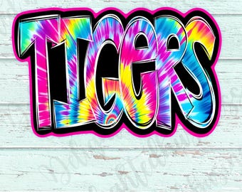 Tigers Mascot PNG, School Spirit Shirt Design, Tiger Sublimation PNG, Sports Team Graphic, Game Day Shirt, Digital Download