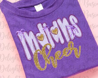 Indians Cheer PNG Design: School Mascot, Game Day Shirt (Digital Download)