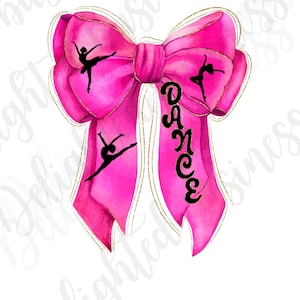 Coquette-dansbåge png-fil, dansare png-fil, nedladdning av png-fil, sublimering png-fil, dans png-design, dansmamma png