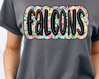 Falcons png design for shirt, mascot png file, Png file download, Sublimation png file, Falcons shirt, Falcons shirt png