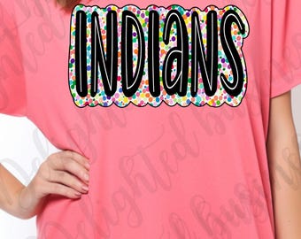 Indians png design for shirt, mascot png file, Designer png design, School mascot png, Game day png, Indians shirt png