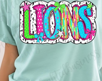 Lions png design for shirt, mascot png file, Png file download, Designer png design, Lions mascot png, Lions shirt png