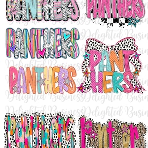 Bundle von Panthern Png-Datei, Maskottchen Png-Datei, Preppy Panthers Png-Design, Maskottchen-Shirt, Maskottchen Png-Design, Panther-Shirt-Design-Bundle