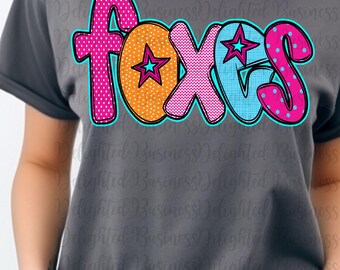 Foxes png design for shirt, mascot png file, Png file download, Sublimation png file, Foxes png shirt, Foxes shirt png