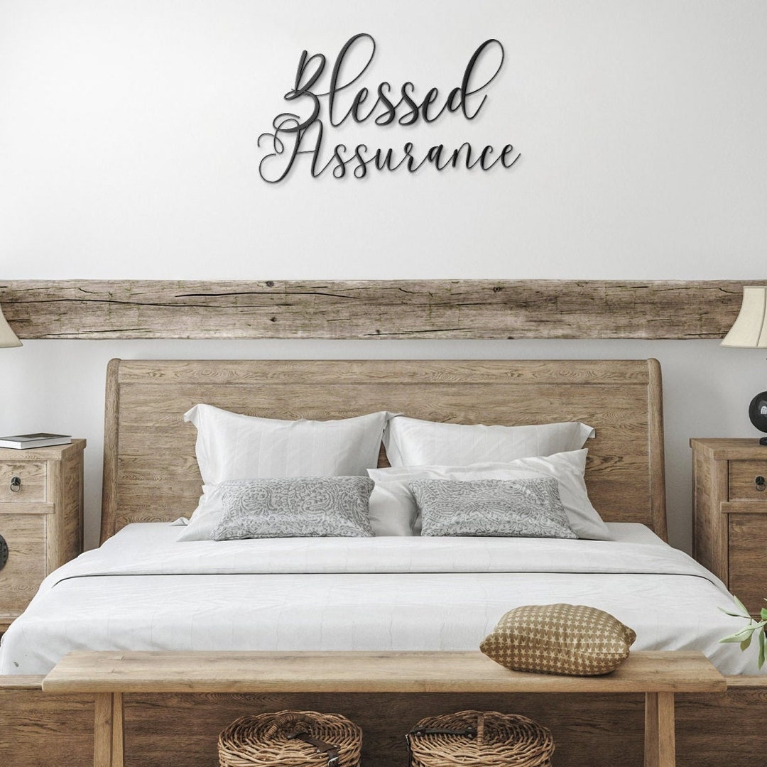 Metal Wall Art Words Blessed Assurance Metal Wall Art Metal Etsy
