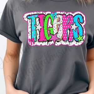Preppy trendy Tigers png file, mascot png file, Png design, Sublimation png, mascot shirt, mascot sticker, png file, Tigers shirt design