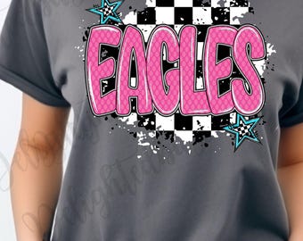 Eagles Mascot PNG, School Spirit Shirt Design, Eagle Sublimation PNG, Sports Team Graphic, Game Day Shirt, Digital Download