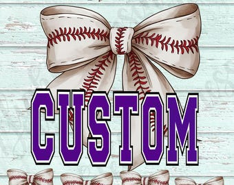 File png con fiocco da baseball Coquette, file png da baseball, download di file Png, file png per sublimazione, design png da baseball, png da baseball personalizzato