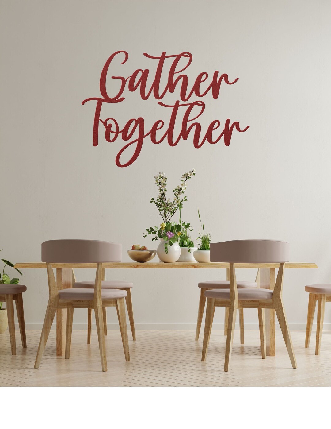 Metal Wall Art Words Gather Together Metal Wall Art Kitchen Etsy