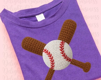 Faux yarn baseball,, Faux crochet baseball png file, Png file download, Sublimation png file, baseball png design, baseball png