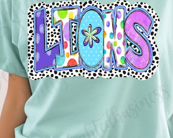 Lions png design for shirt, mascot png file, Png file download, Designer png design, Lions mascot png, Lions shirt png