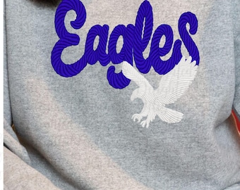 Eagles Mascot PNG, School Spirit Shirt Design, Eagle Sublimation PNG, Sports Team Graphic, Game Day Shirt, Digital Download