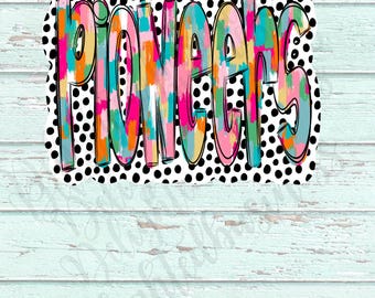 Pioneers png design for shirt, mascot png file, Png file download, Sublimation png file, Pioneers shirt, Pioneers shirt png