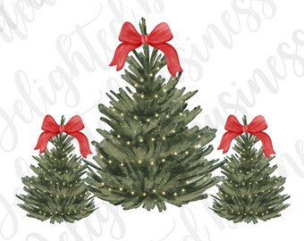 Kokette Weihnachtsbaum PNG-Datei: Urlaub Sublimation (Digitaler Download)