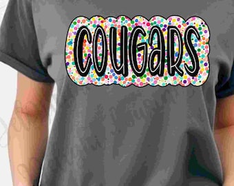 Cougars png design for shirt, mascot png file, Png file download, Designer png design, Cougars mascot png, Cougars shirt png