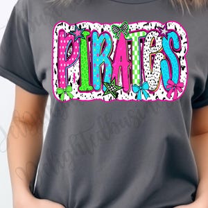 Preppy Pirates png design for shirt, mascot png file, Png file download, Sublimation png file, Pirates png shirt, Pirates shirt png