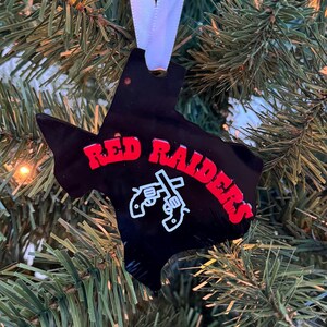 Texas Tech Red Raiders Christmas Ornament - Personalize it for a perfect graduation gift or alumni present!
