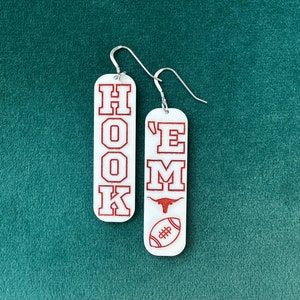 Earrings UT Longhorns Earrings for Football Game Day Earrings University of Texas Longhorns Football Earrings Graduation Gifts for Grads