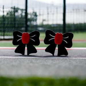 Texas Tech Bow Earrings for Game Day Graduation Gift for Alumni Present for Her