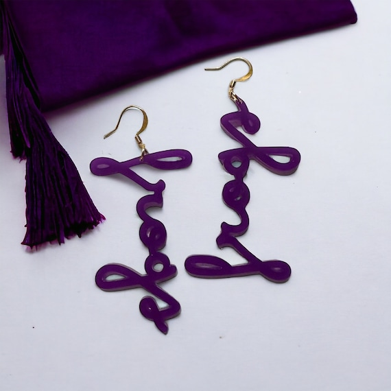 TCU Frogs Dangle Earrings for College Football Game Day High