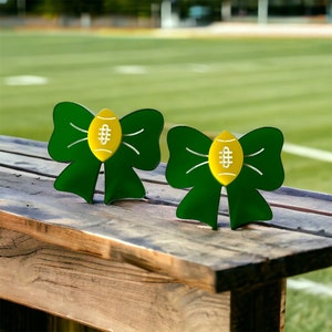 Baylor Bears Football Bow Earrings for Game Day Graduation Gift for Grads Alumni Present for Her