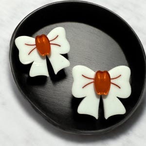 UT Longhorns Bow Earrings for Game Day Graduation Gift for Alumni Present for Her