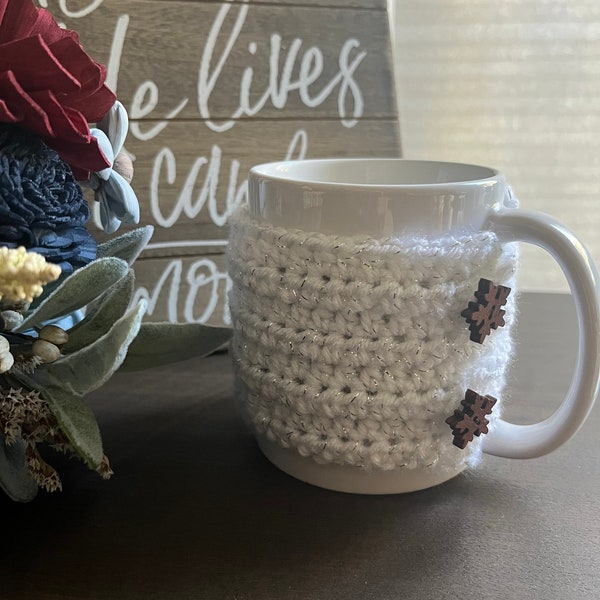 Winter Wonderland Mug Cozy Crochet Pattern | Crochet Mug Cozy | Crochet Pattern