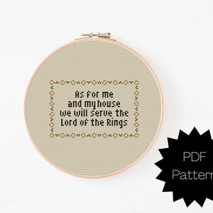 As For Me And My House Cross Stitch Pattern - (Digital PDF)