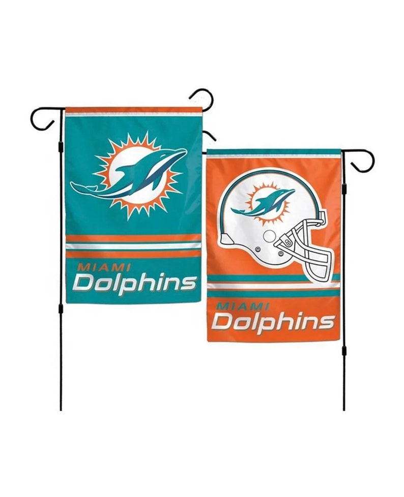 Miami Pro Football Team Flag 12 X 18 Inch Double Sided Garden Flag
