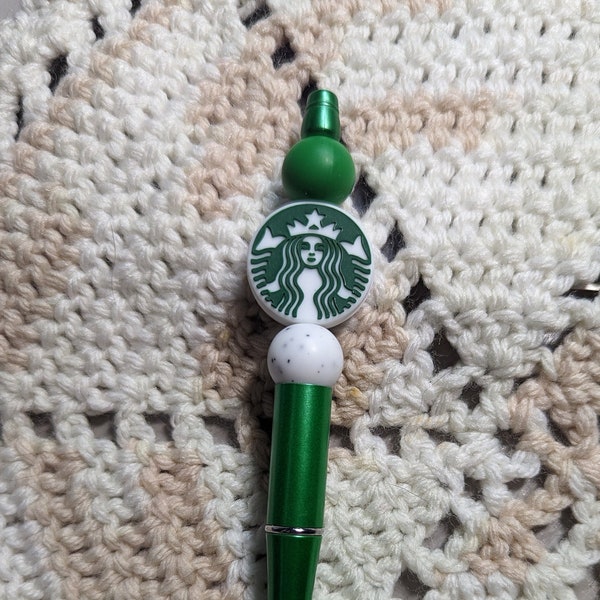 Coffee Goddess Custom Beaded Pen