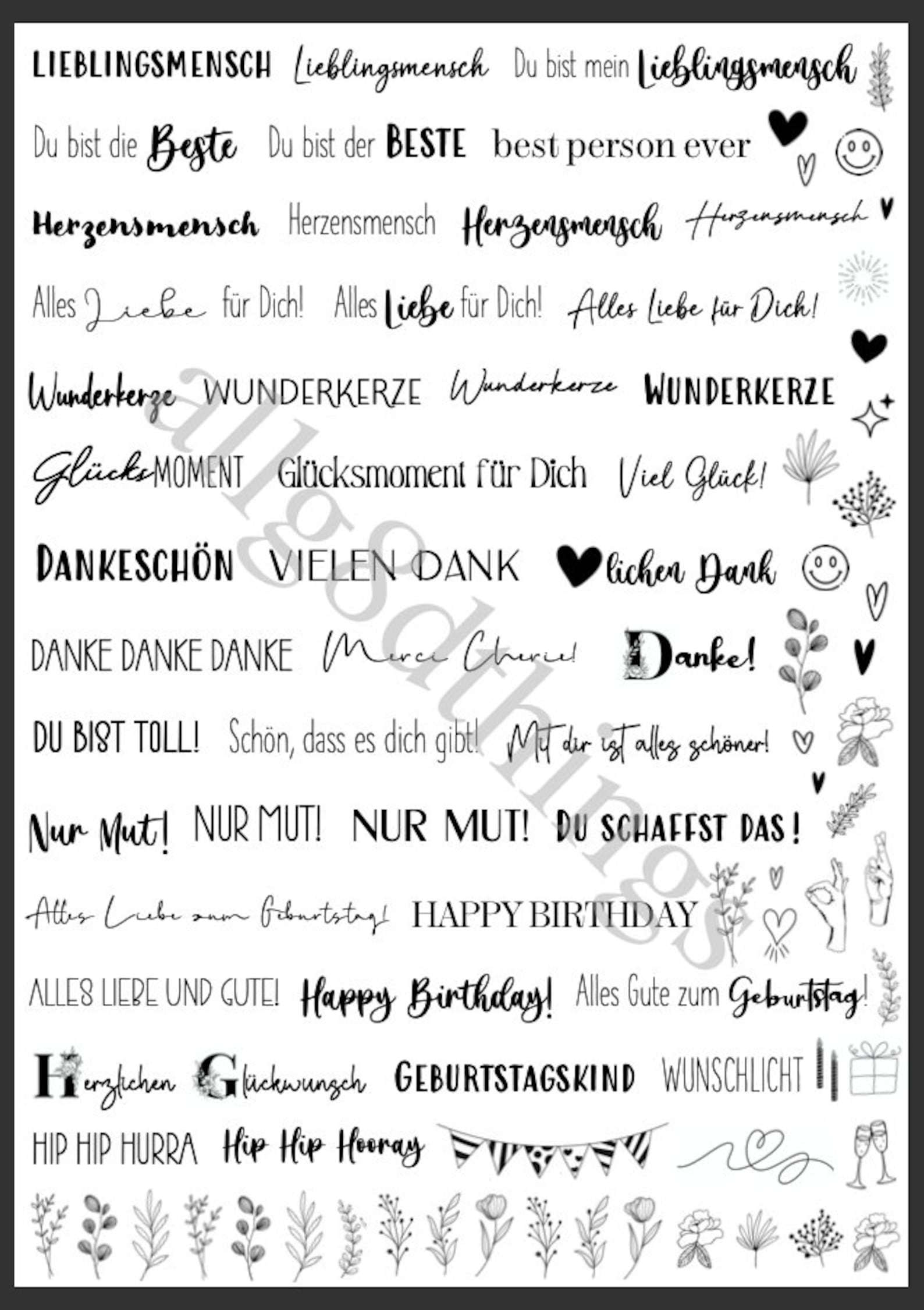 Candle Tattoo PDF Template A4 Candle Sticker Stick Candles - Etsy