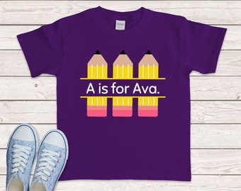 Personalized First Day of School Shirt - Ideal for Pre-school and Kindergarten Students