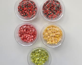 100 g de tranches de pâte polymère Fimo aux fruits