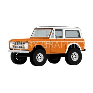 Orange Ford Bronco Design