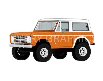 Orange Ford Bronco Design
