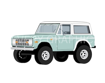 Mint Green Ford Bronco Digital PNG-SVG-PDF Files | Sublimation | Printable| Waterslide| Sticker| Instant Download |T-shirt| Crafting