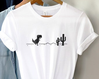 Google Offline Dinosaur Game Essential T-Shirt for Sale by DannyAndCo