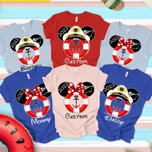 Custom Mickey Minnie Cruise Shirts,Disney Cruise Family Vacation 2024 T-Shirt,Personalized Cruise Shirt,Pirate Tee,Disney Cruise Team Shirt