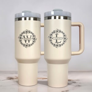 Custom Logo 40oz Tumbler With Handle, Personalized 40oz Tumbler with Handle & Straw, Custom Cup with logo, Custom Logo Tumbler image 7