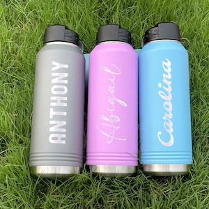 Personalized Laser Engraved Water Bottle With Custom Image - Etsy