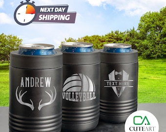 Enfriador de latas personalizado para papá, enfriador de latas de cerveza de acero inoxidable, regalo grabado personalizado para papá, enfriador de latas para papá, enfriador de bebidas para papá
