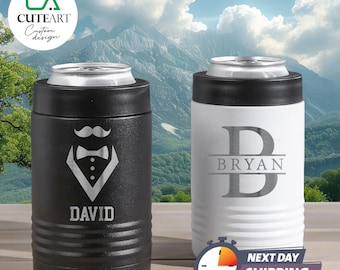 Personalized Dad Can Cooler, Stainless Steel Beer Can Cooler, Custom Engraved Gift for Dad, Dad’s Can Cooler, Dad’s Drink Chiller
