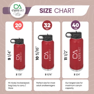 Personalized Laser Engraved Water Bottle With Custom Logo Name Text ...