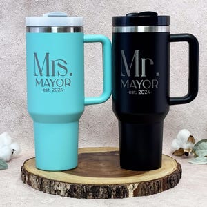 Custom Logo 40oz Tumbler With Handle, Personalized 40oz Tumbler with Handle & Straw, Custom Cup with logo, Custom Logo Tumbler image 6