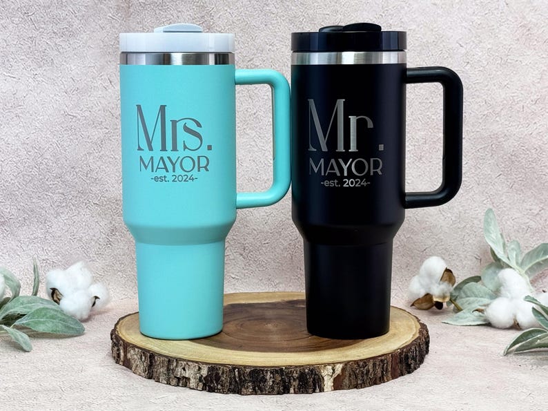 Custom Logo 40oz Tumbler With Handle, Personalized 40oz Tumbler with Handle & Straw, Custom Cup with logo, Custom Logo Tumbler image 6