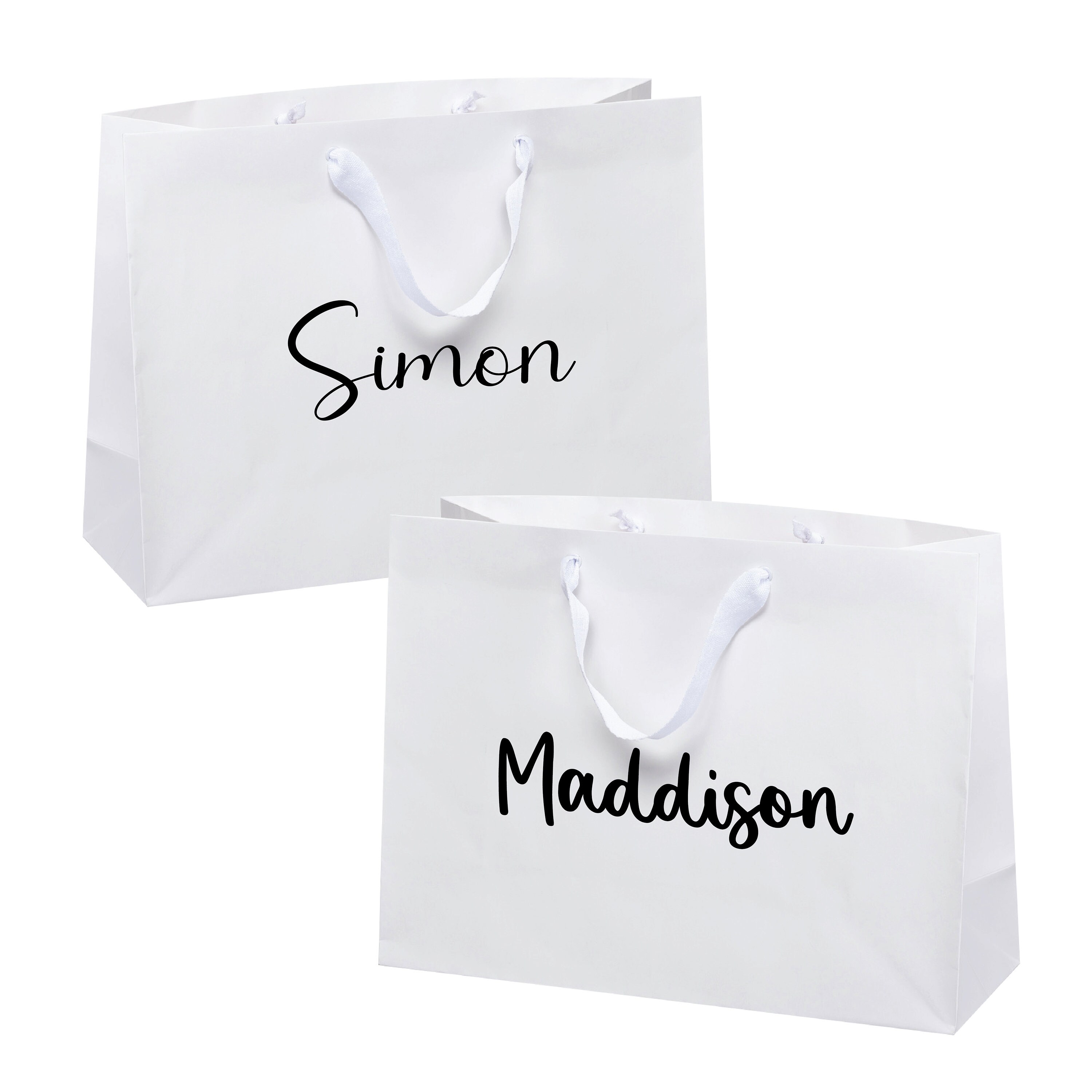 Plain white shop bag